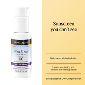 Neutrogena closeup pump showing lightweight serum texture and fast absorption