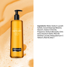 Spa-like bathroom scene with Neutrogena Rainbath, conveying relaxing routine benefit