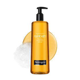 Neutrogena Rainbath front bottle showing size and label, promotes easy identification