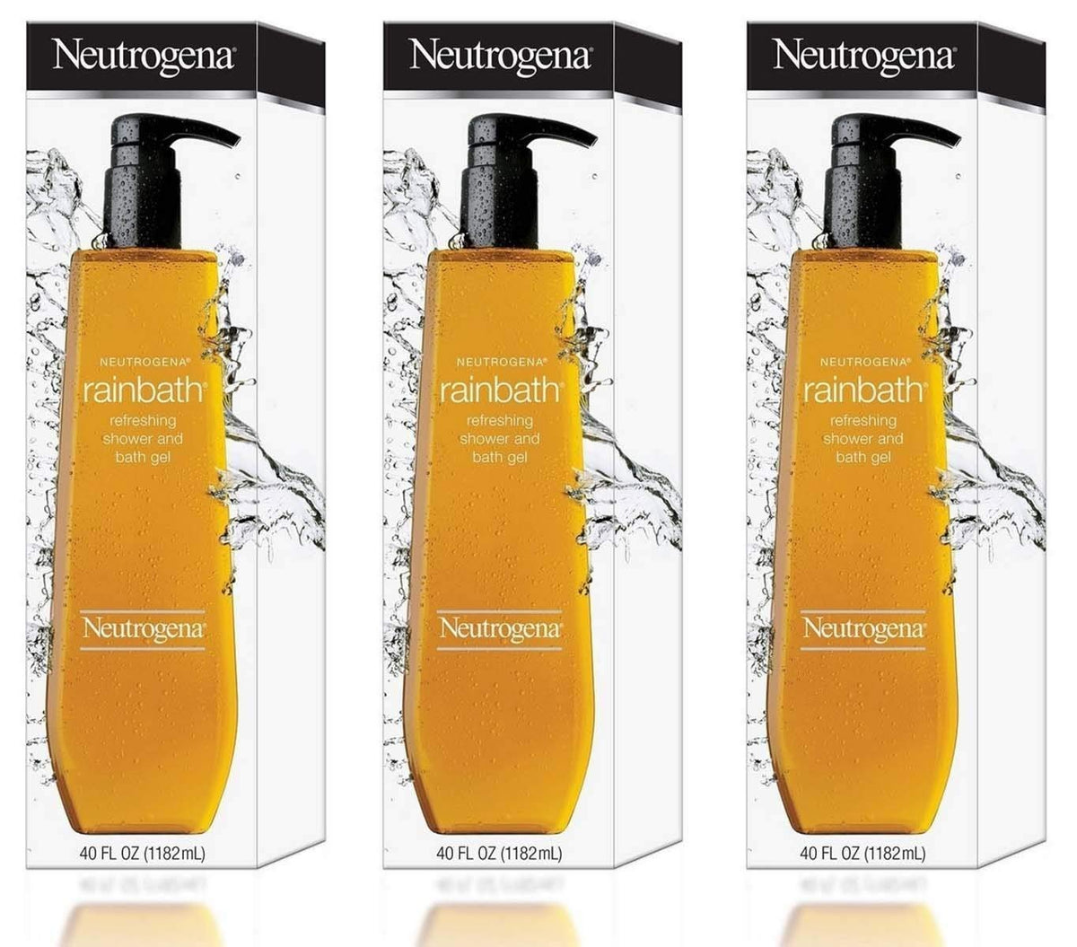 Neutrogena Rainbath front packaging showing bottle and original fragrance benefit