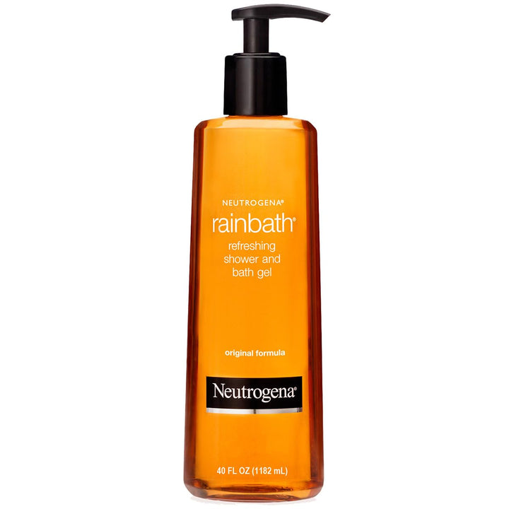 Neutrogena Rainbath front pump bottle showing label and volume for easy value identification