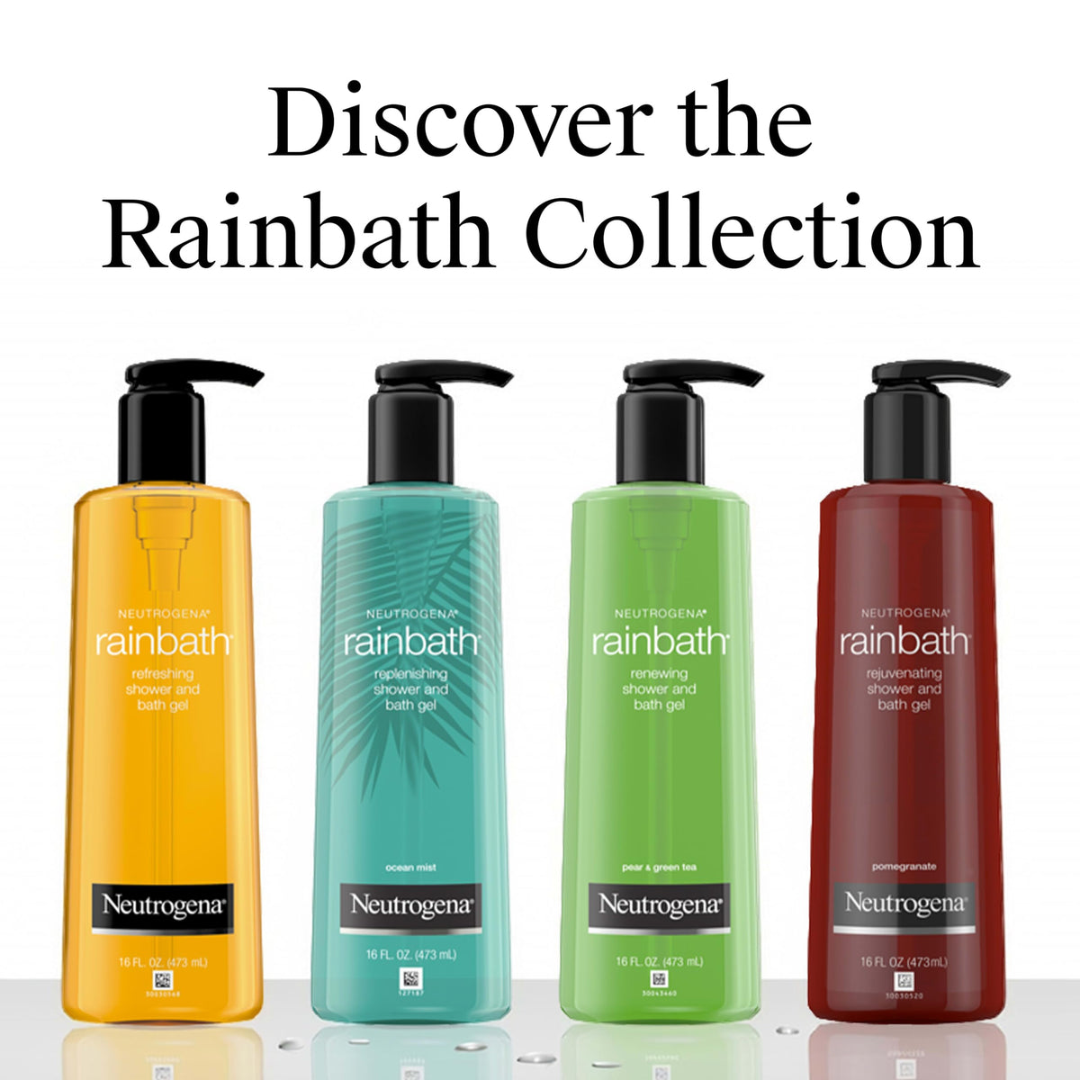 Detailed view of Neutrogena Rainbath label ingredients and scent information