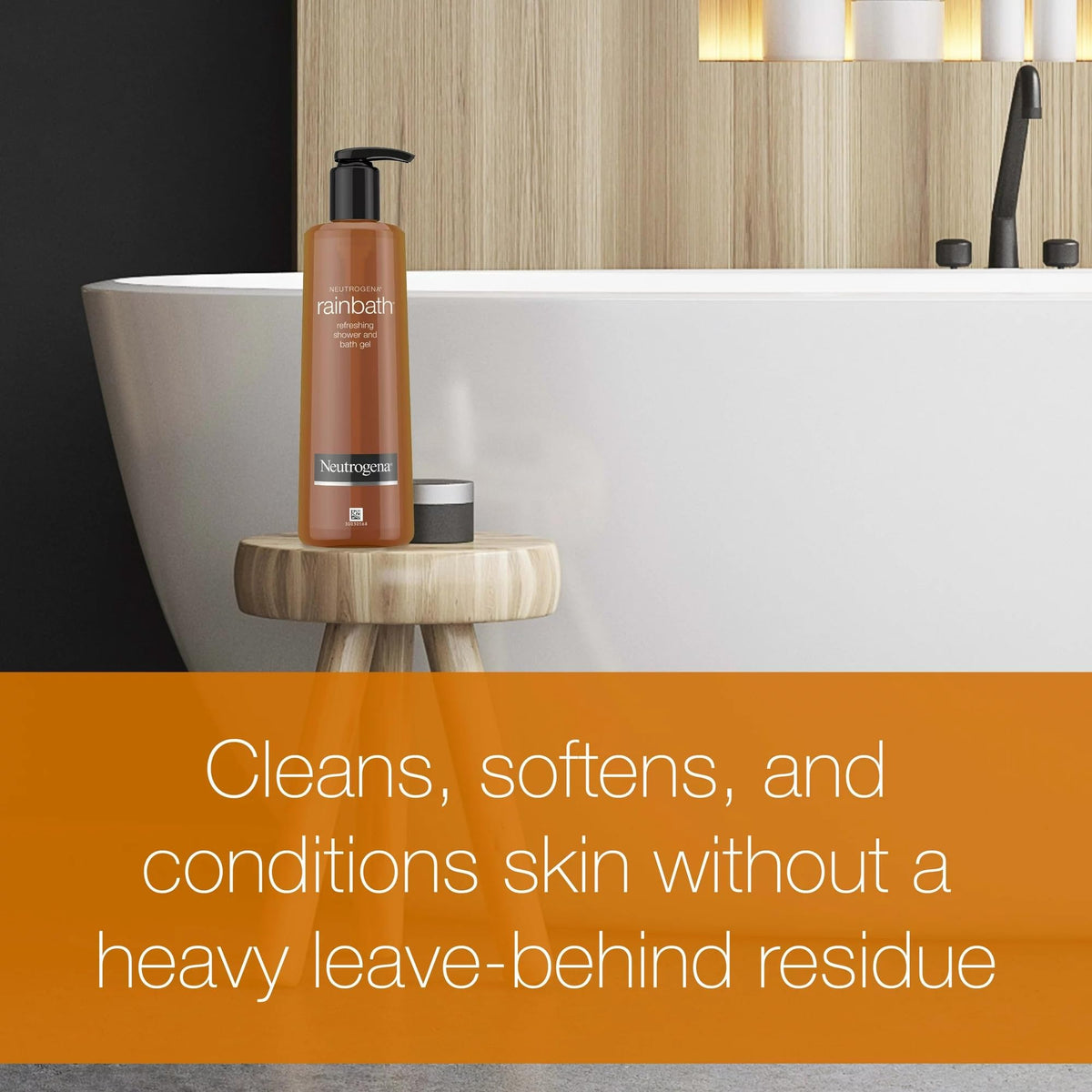 Neutrogena Rainbath label detail highlighting product name and scent cues for shoppers