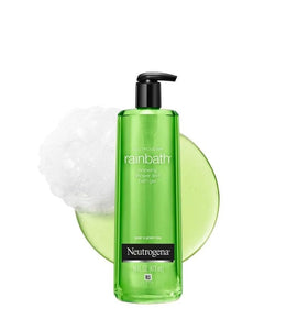 Neutrogena bottle beside bathtub with towels creating a relaxing bath scene