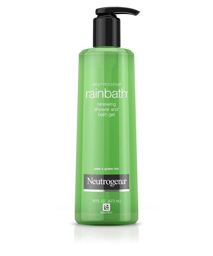 Neutrogena pouring gel from bottle into hand highlighting easy dispensing