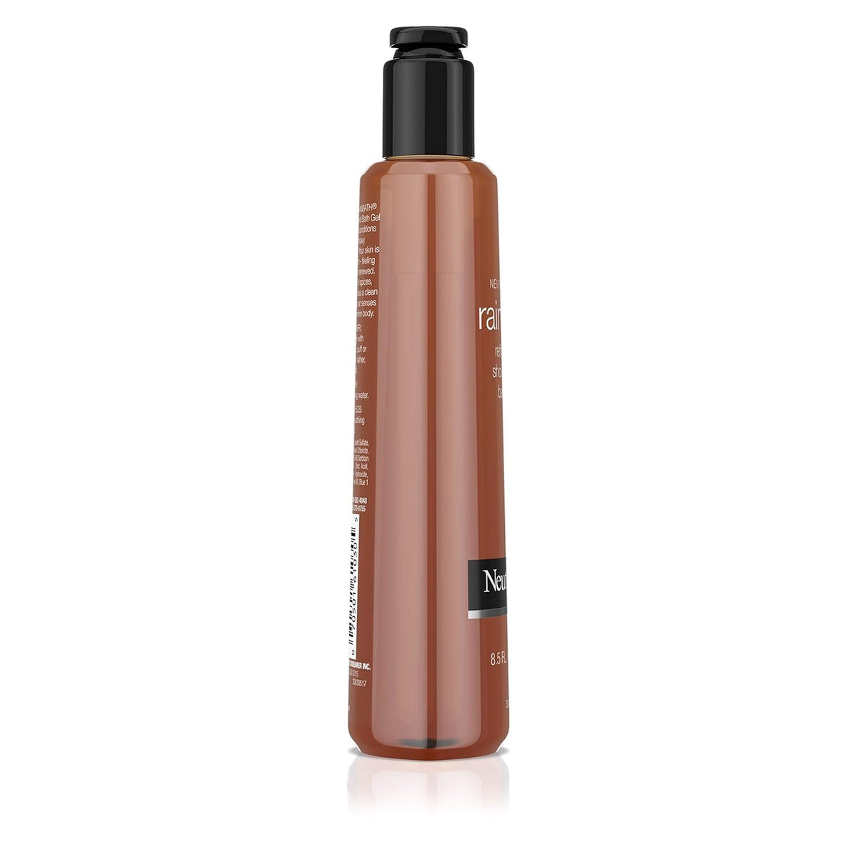 Neutrogena Rainbath size comparison with other bottles showing 8.5 oz travel option
