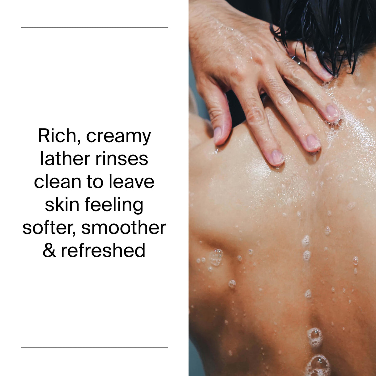Close-up of Neutrogena Rainbath gel texture, highlights moisturizing conditioning benefit