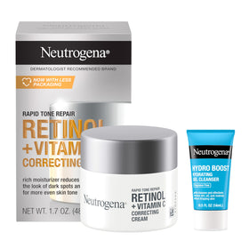 Neutrogena jar front packaging showing product and benefits