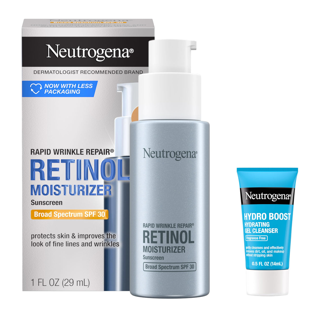 Neutrogena rapid wrinkle front packaging showing bottle and SPF benefit