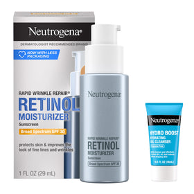 Neutrogena rapid wrinkle front packaging showing bottle and SPF benefit