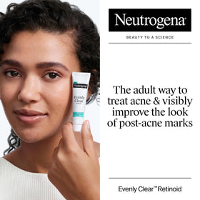 Neutrogena retinoid gel tube close-up highlighting applicator