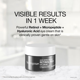 Neutrogena applying cream at night to under-eye for wrinkle support