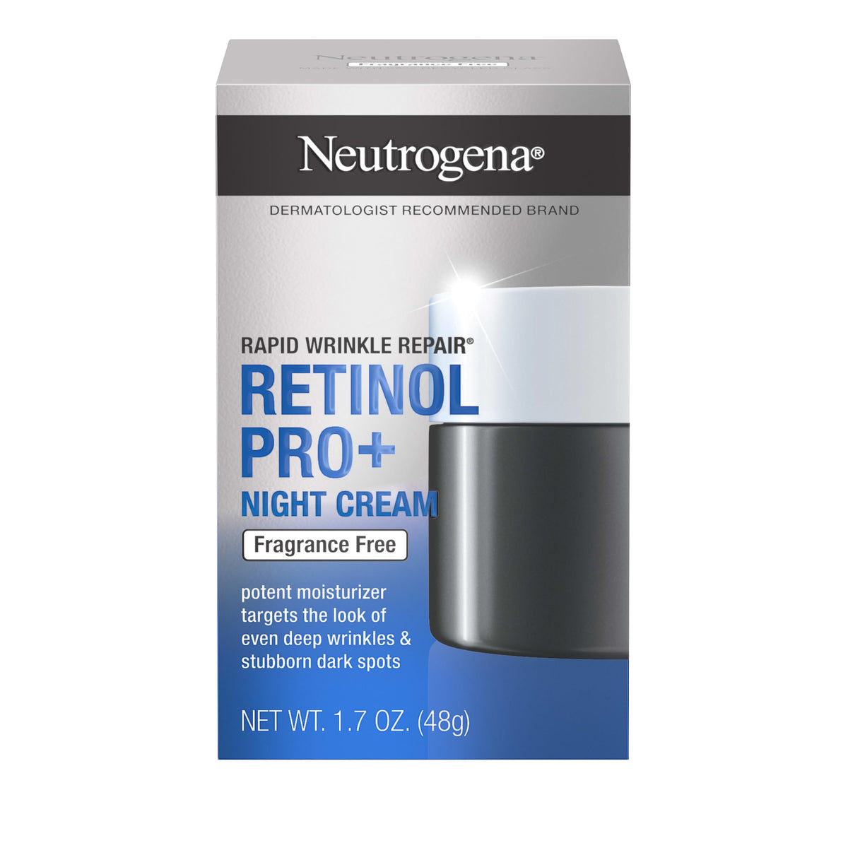 Neutrogena jar on nightstand suggesting nightly hydration routine