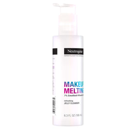 Neutrogena rinsing jelly cleanser under running water to show non-greasy rinse-off