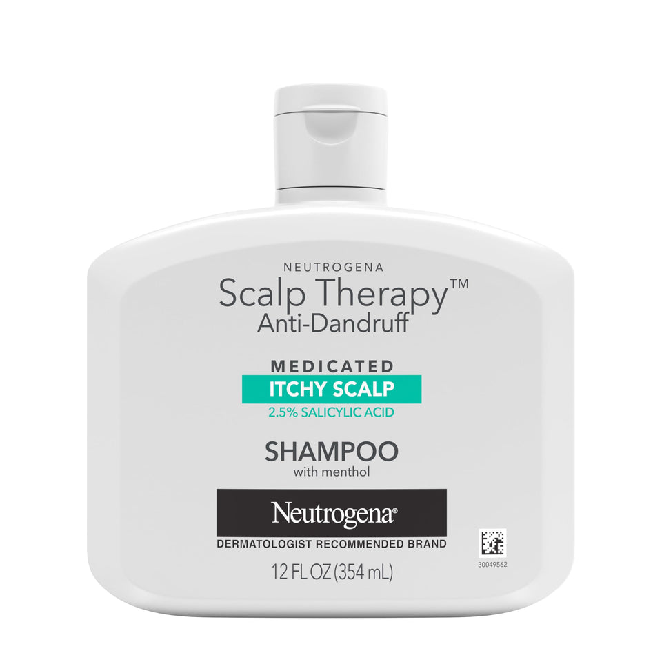 neutrogena front packaging showing bottle and branding benefit of clear dandruff control