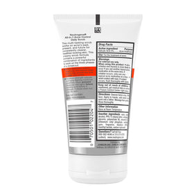 Neutrogena scrub staged on bathroom shelf showing daily routine convenience