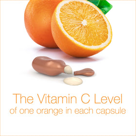 Neutrogena serum drop on finger illustrating smooth vitamin C texture