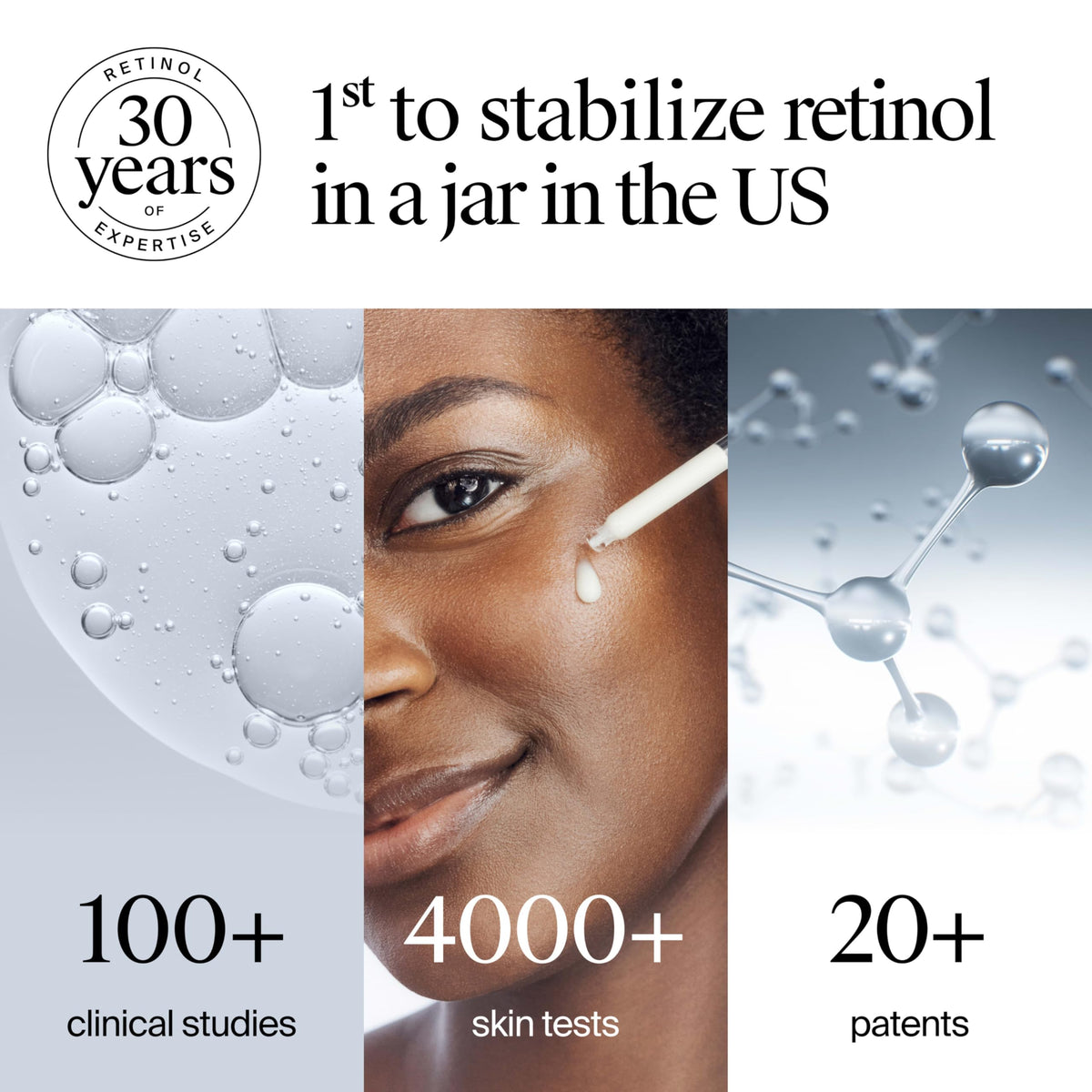 Neutrogena applying serum to cheek demonstrating smoother more even skin