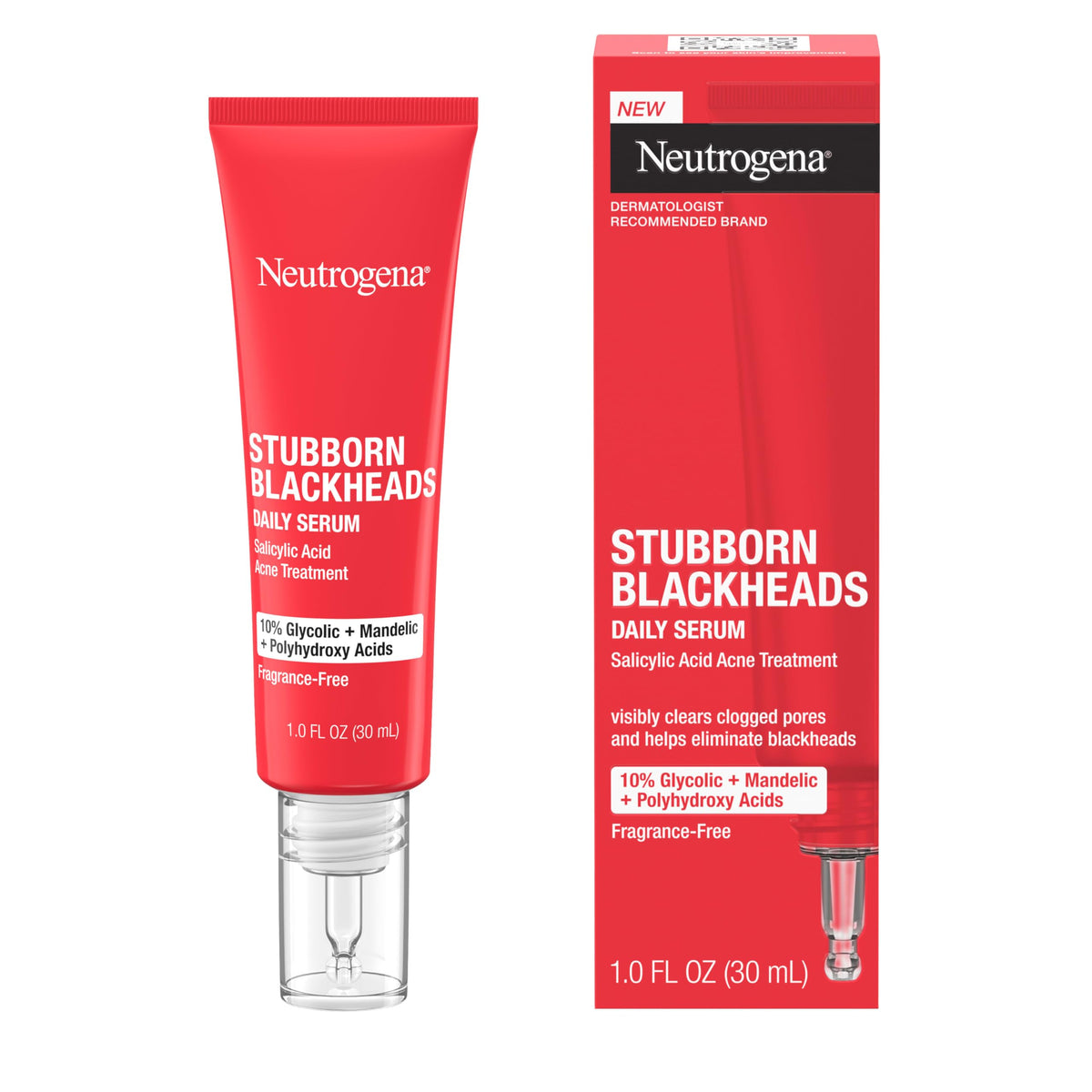 Neutrogena pipette and bottle detail emphasizing precise application