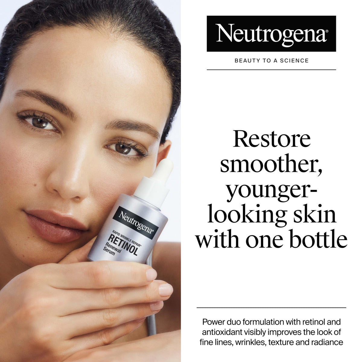 Neutrogena pump close-up dispensing serum for controlled precise application