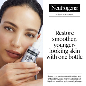 Neutrogena pump close-up dispensing serum for controlled precise application