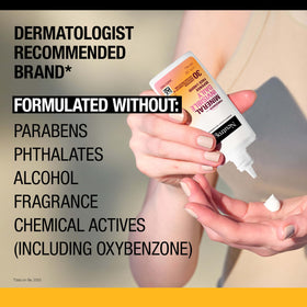 Neutrogena 1.4 fl oz bottle next to common objects showing compact size