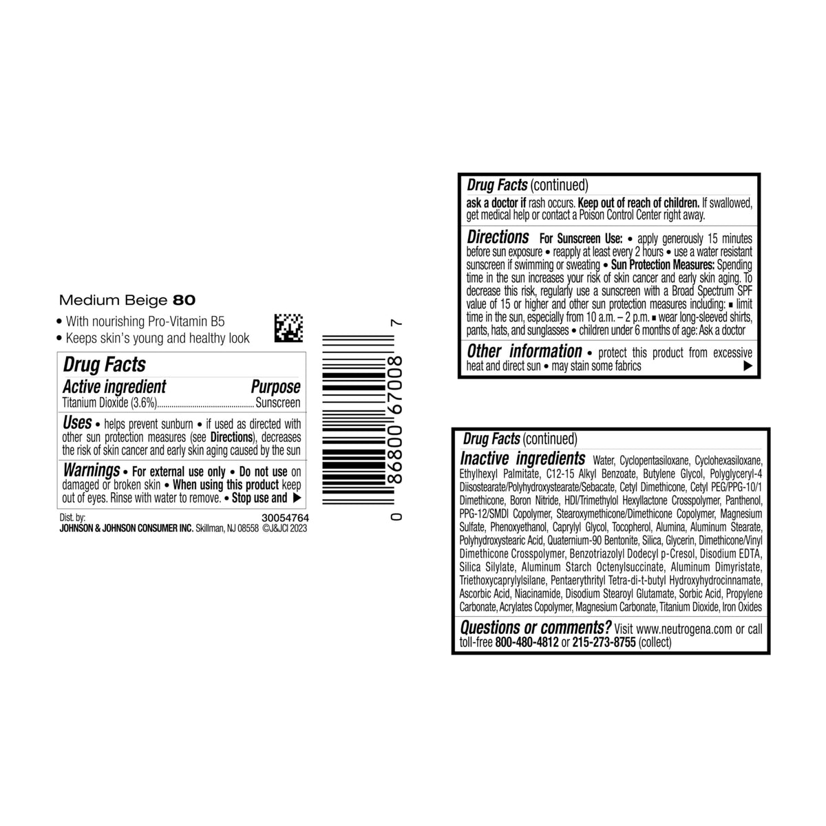 Neutrogena ingredients visual emphasizing Pro‑Vitamin B5 nourishment