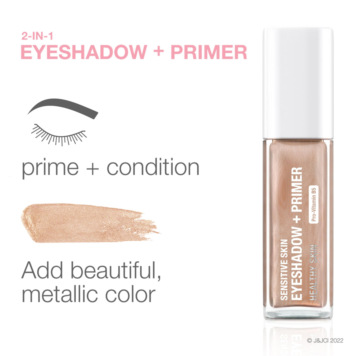 Neutrogena swatch on skin showing buildable metallic coverage benefit