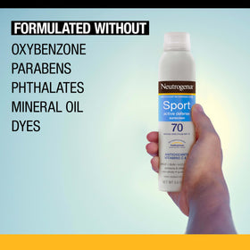 Neutrogena sport sunscreen used by runner to stay protected while active