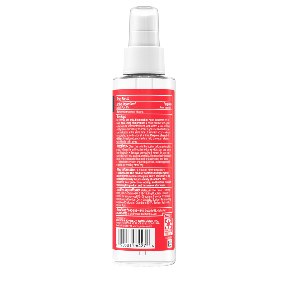 Neutrogena being used on back upside down showing reach and convenience benefit