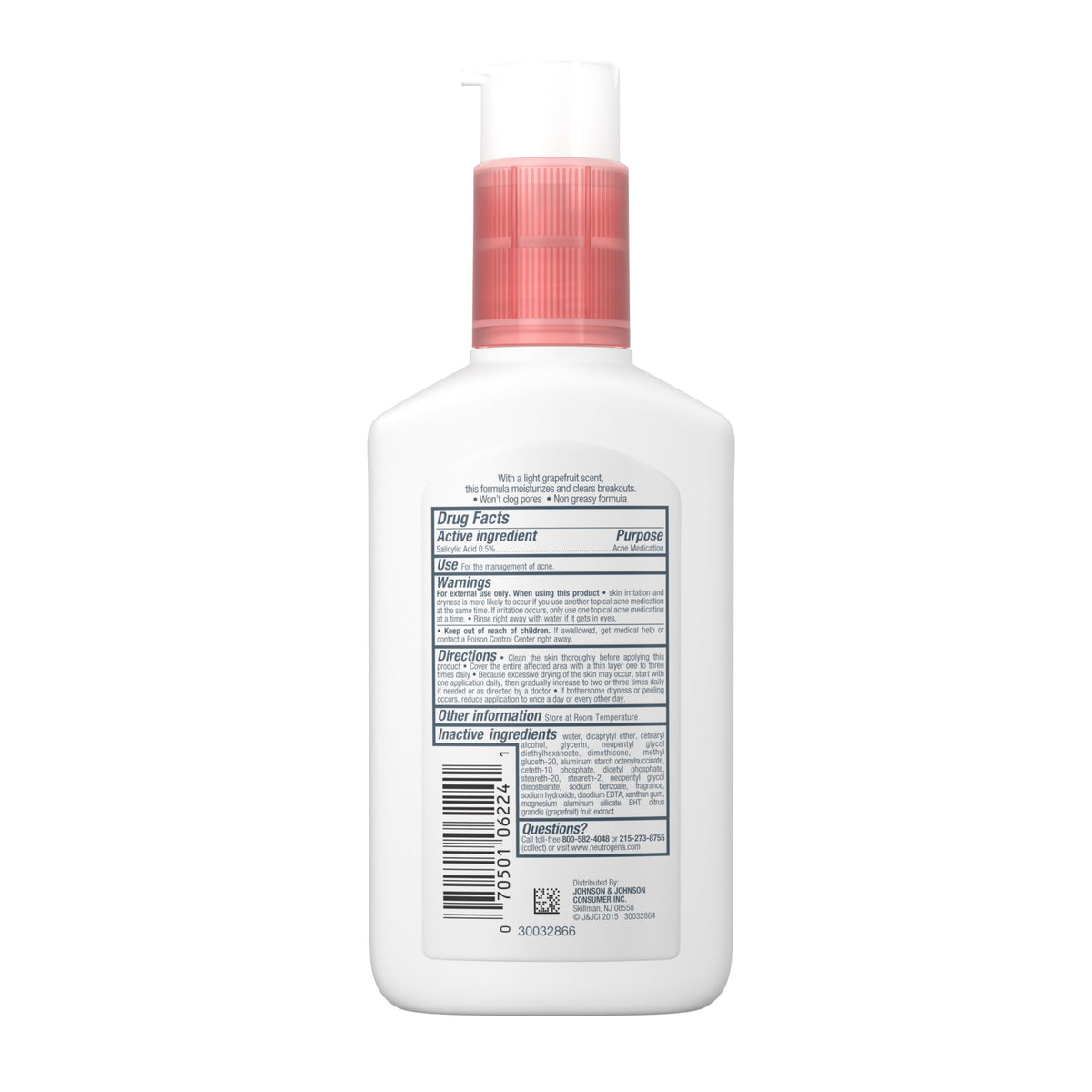 Neutrogena squeeze top and cap detail illustrating easy dispensing control
