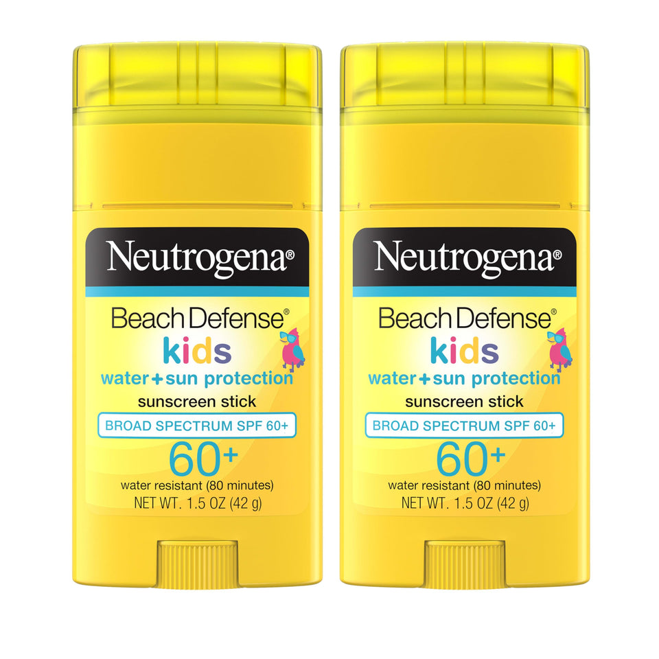 Neutrogena stick front packaging showing SPF 60 protection and travel size benefit