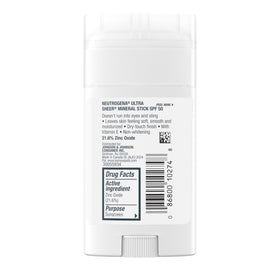 Neutrogena stick on skin showing no white residue and smooth finish