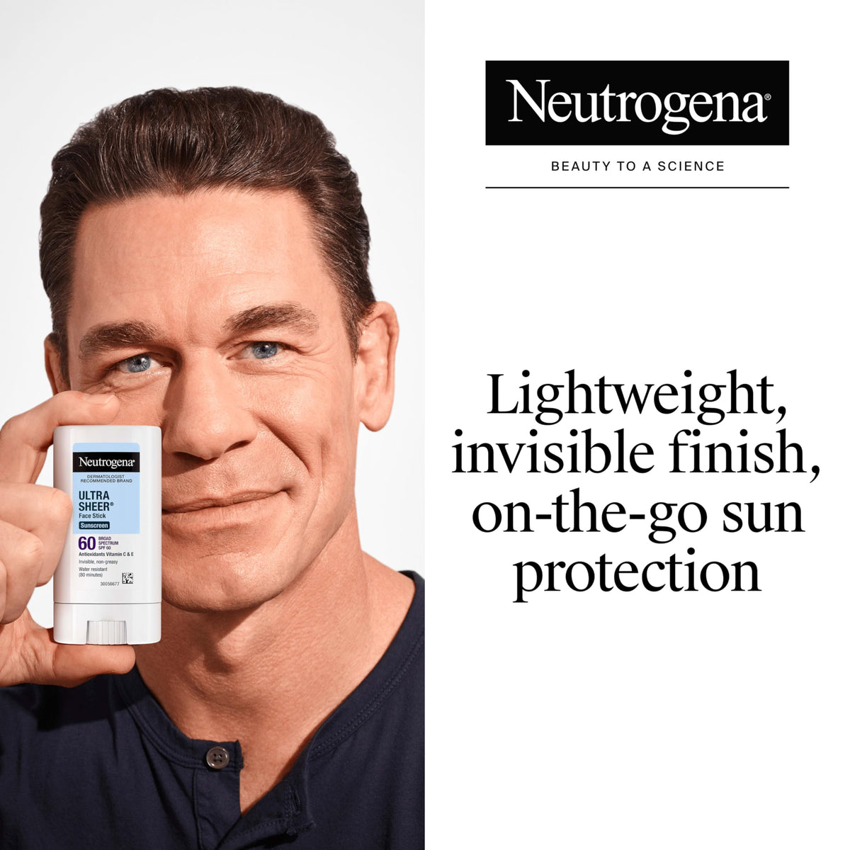 Neutrogena stick twist-up detail enabling precise, no-mess application