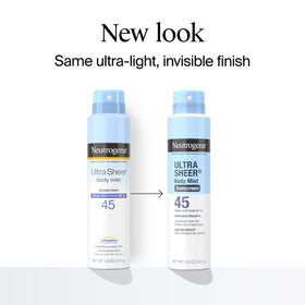 Neutrogena spray nozzle close-up for even, no-mess application benefit
