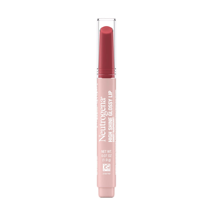 Neutrogena front packaging showing Sweet Raspberry gloss and benefits