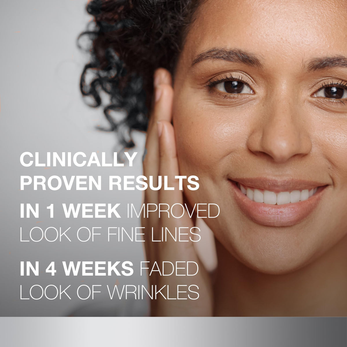 Neutrogena serum texture close-up, silky finish that smooths skin quickly