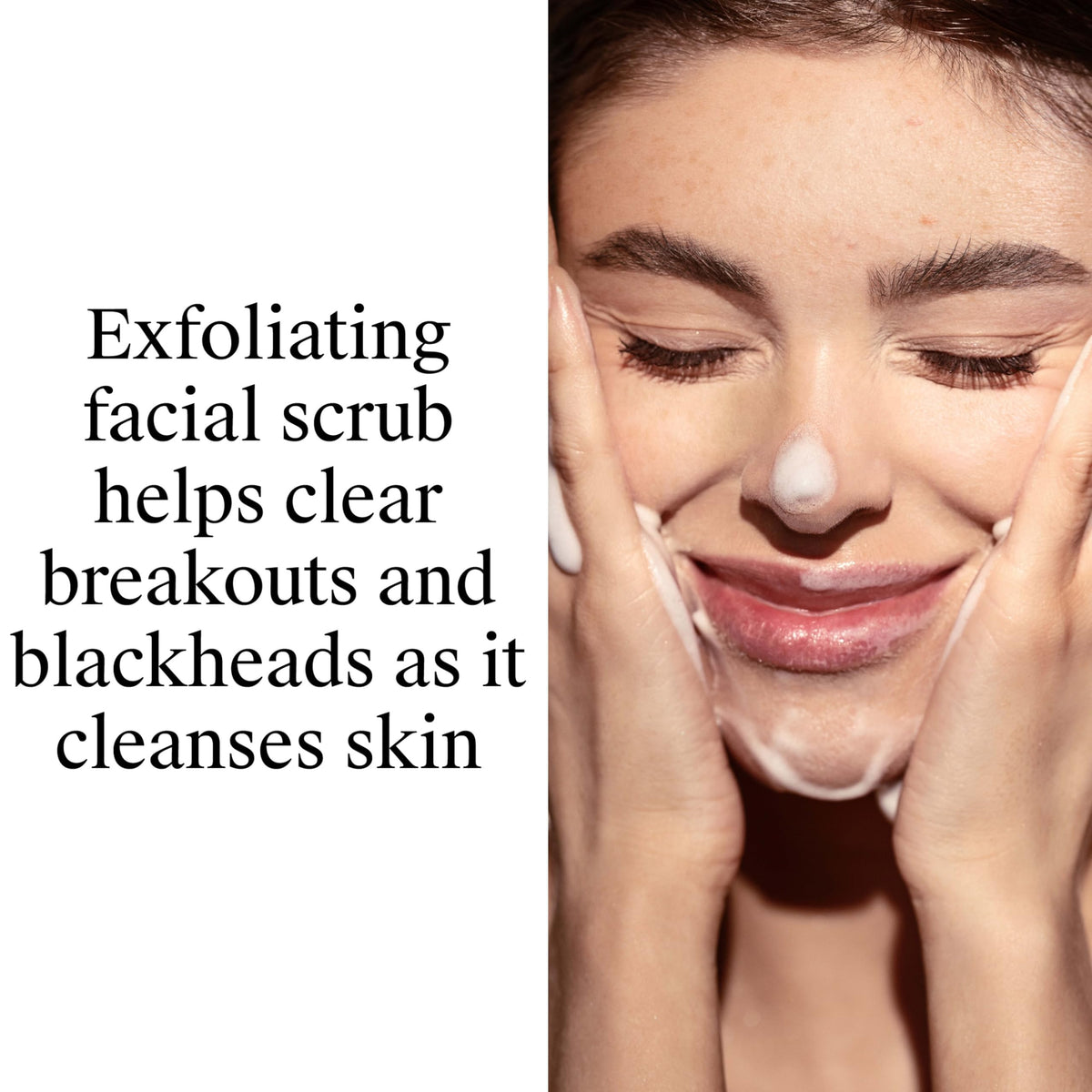 Neutrogena close-up of foam and microbeads for gentle exfoliation benefit