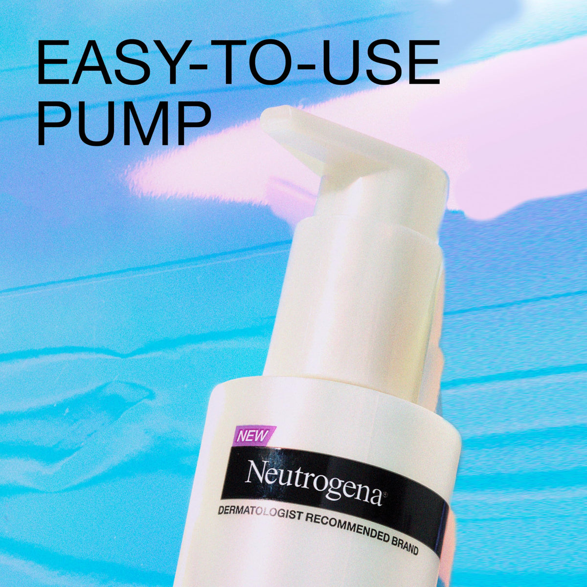 Neutrogena gel-jelly texture close-up highlighting smooth makeup-melting feel