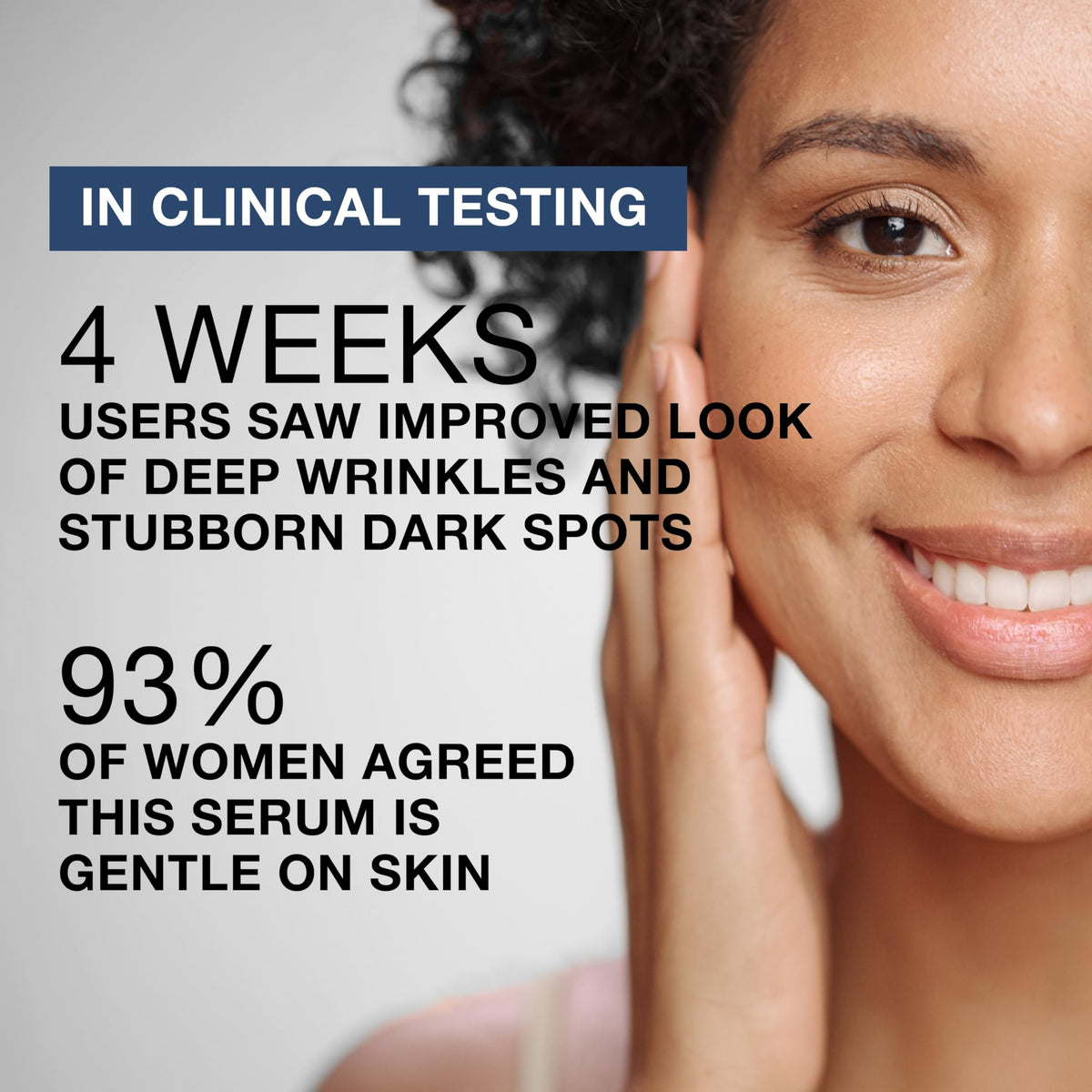 Neutrogena close-up of serum texture and drops, emphasizes lightweight nourishing feel