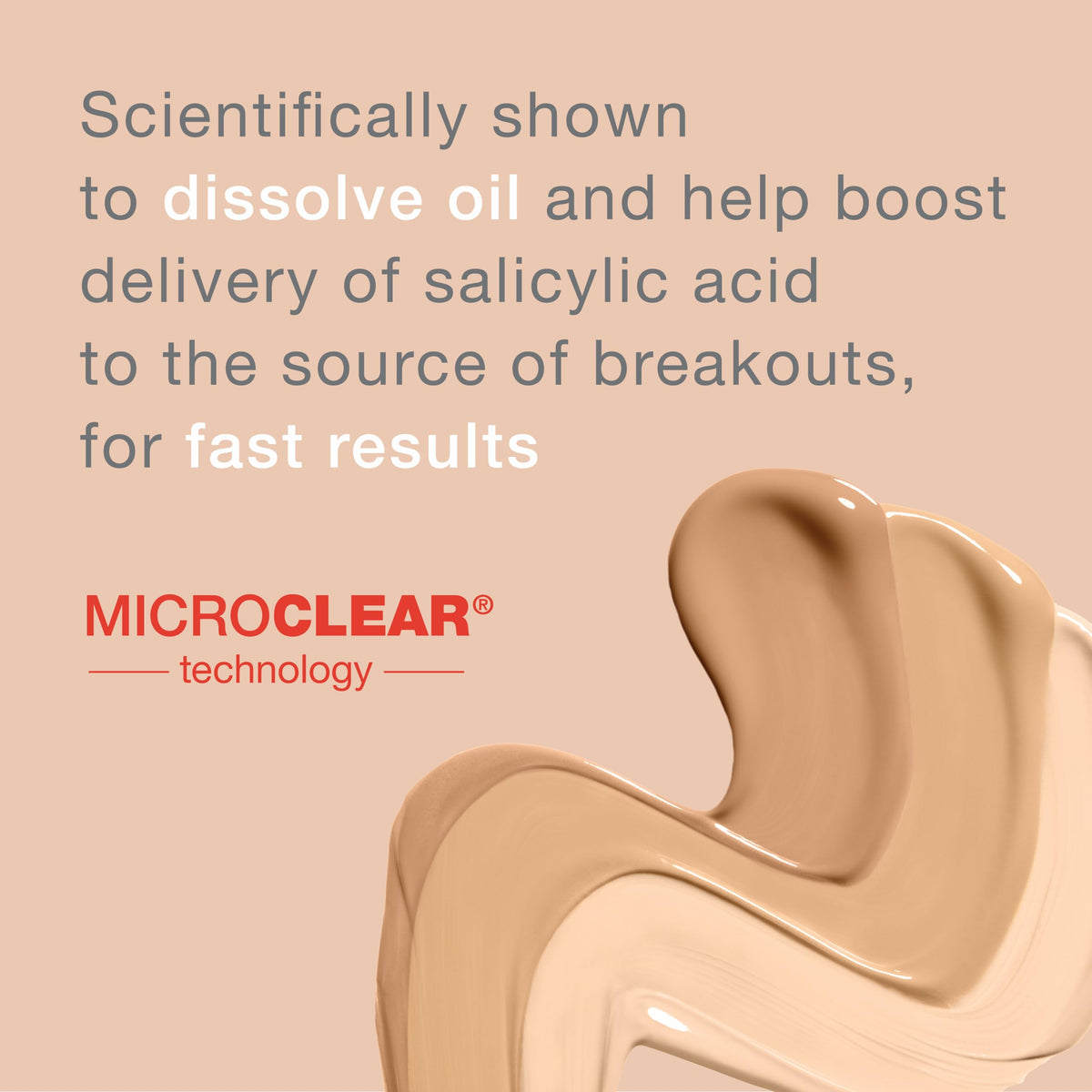 Neutrogena texture drop on hand illustrating lightweight, blendable finish