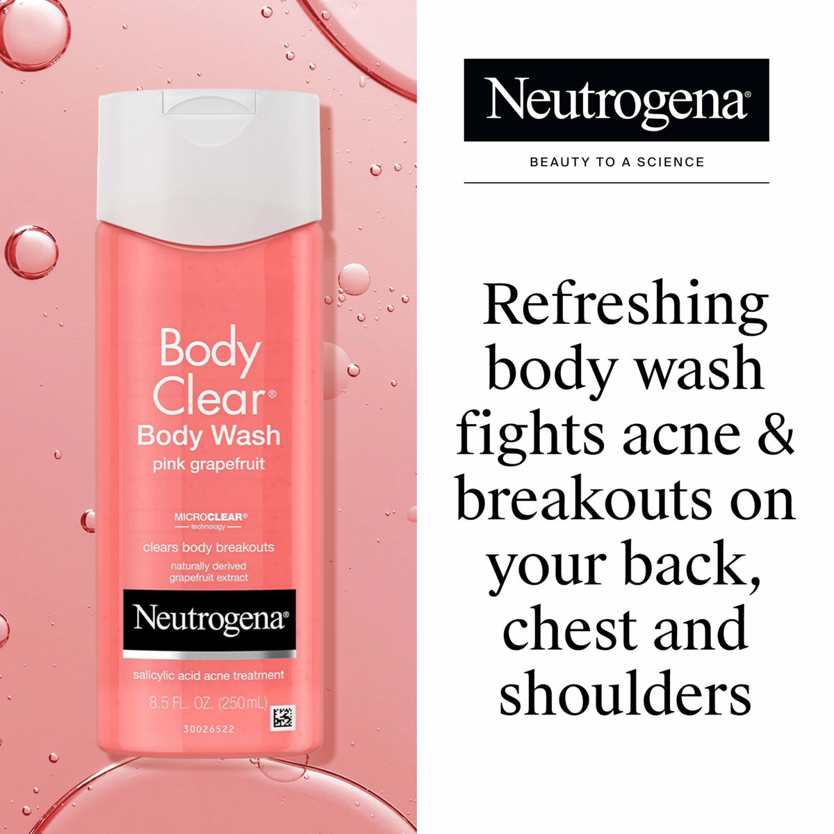 Neutrogena foamy texture close-up illustrating exfoliation and deep-clean feeling