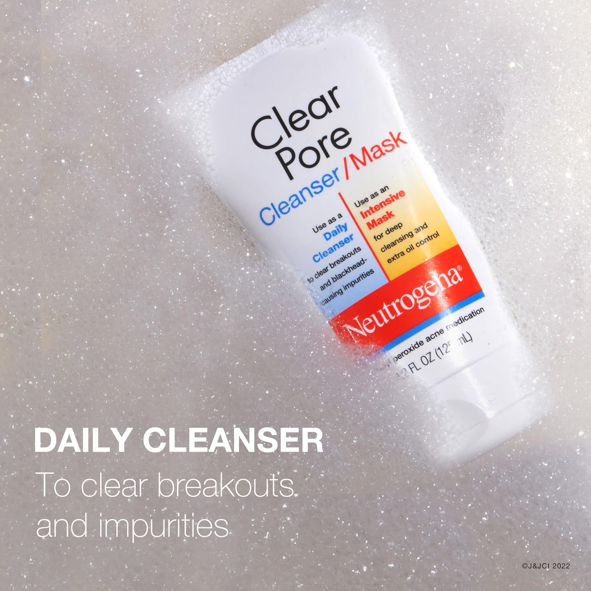Neutrogena gel texture on hand demonstrating smooth application and control