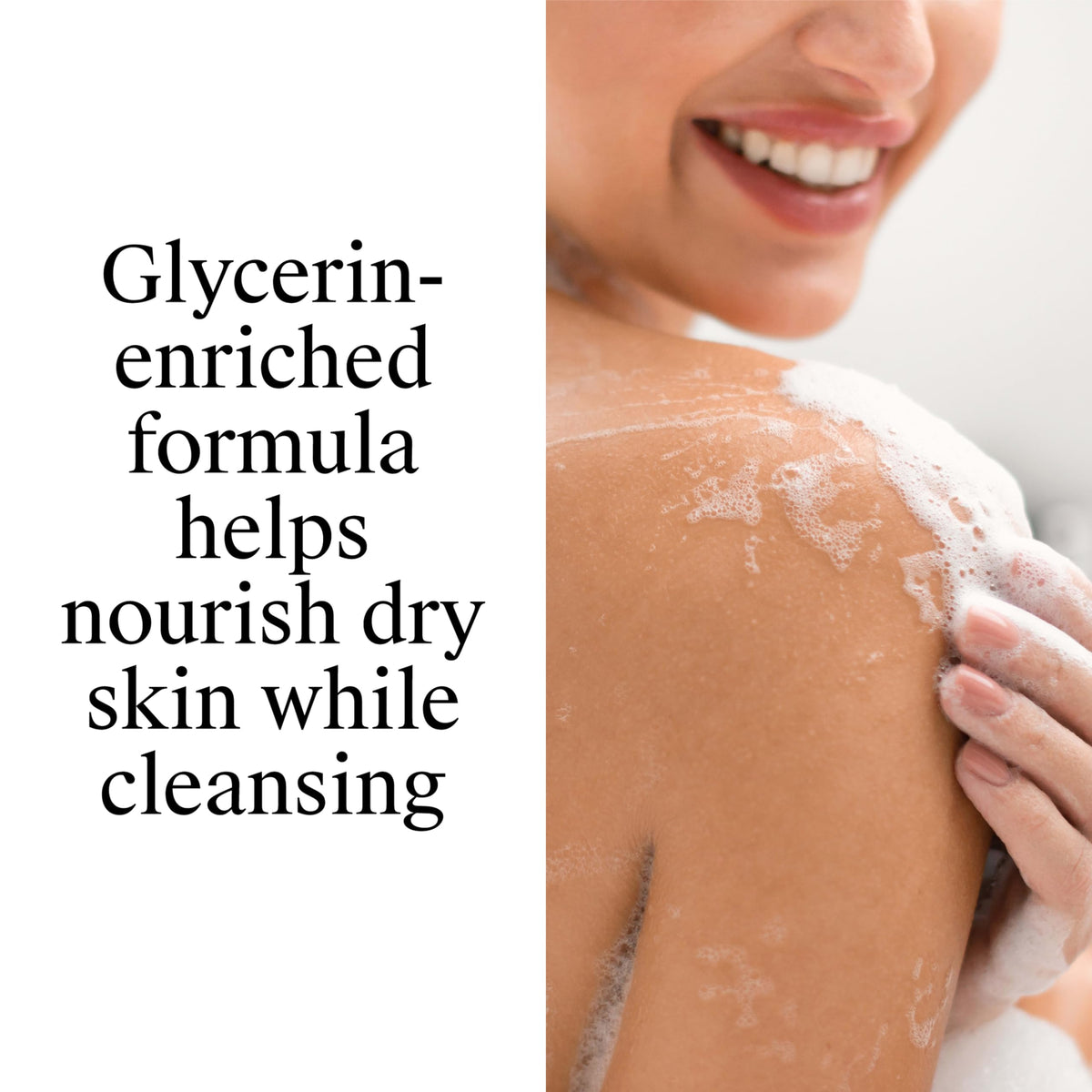 Neutrogena lather texture closeup showing gentle cleansing benefit