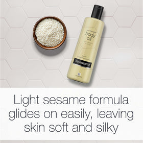 Neutrogena oil texture close-up highlighting lightweight, non-greasy finish