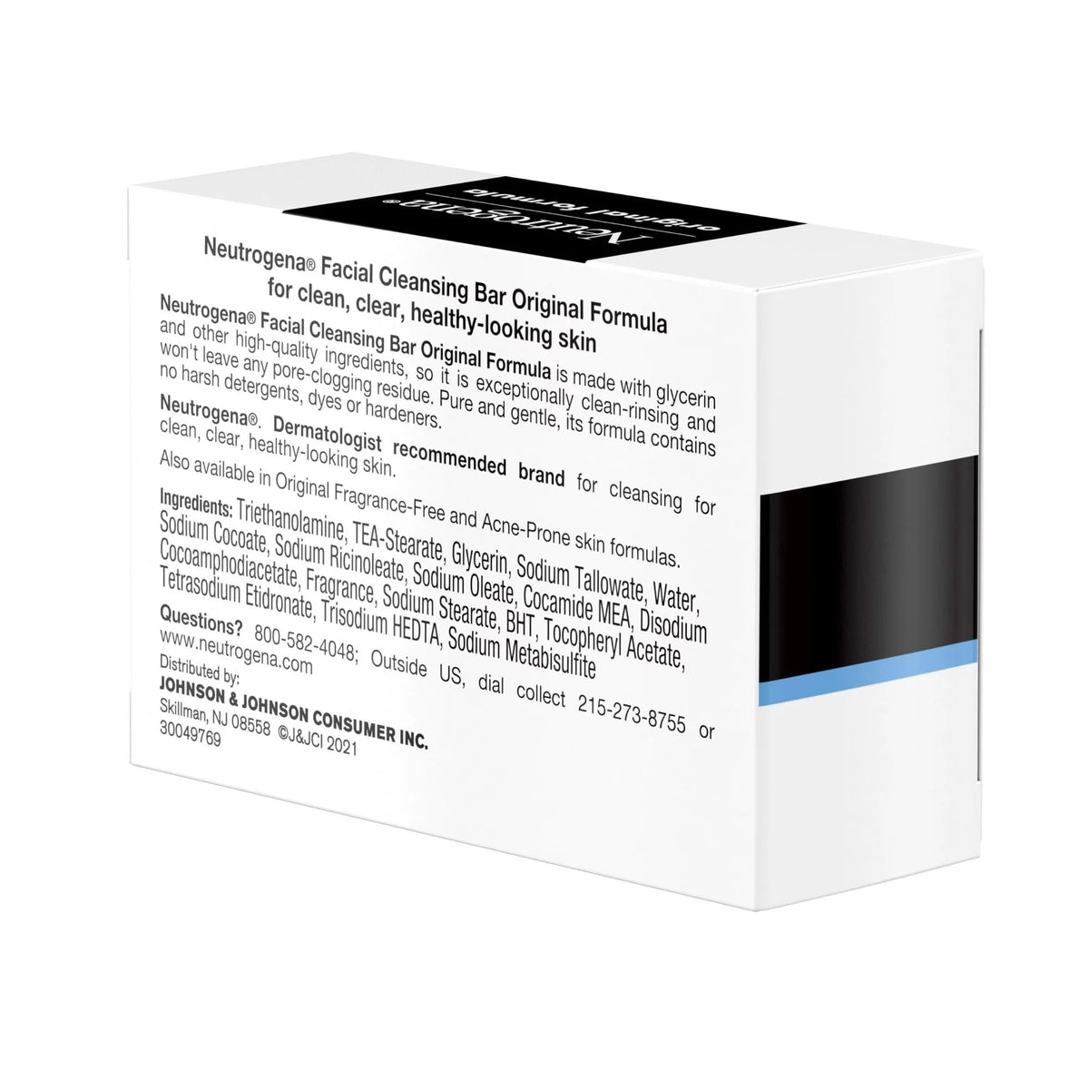 Neutrogena three-bar pack displayed emphasizing value and backup bars