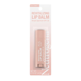 Neutrogena tinted lip balm front view showing compact, travel-friendly tube and SPF benefit