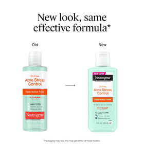 Neutrogena toner back label highlighting ingredients and directions benefit