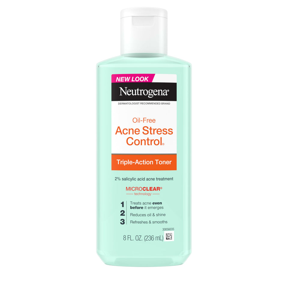 Neutrogena toner front bottle showing product and clear formula benefit