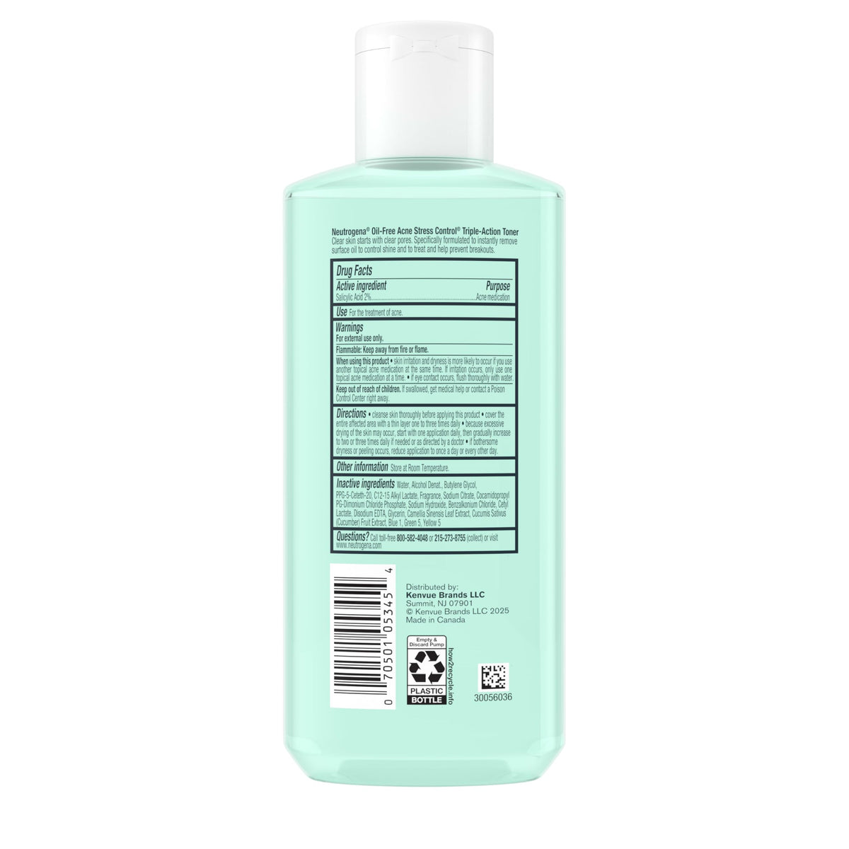 Neutrogena toner with green tea and cucumber extracts showing soothing benefit